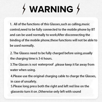 SENBONO Smart Glasses – Wireless Bluetooth Audio, Anti-Blue Light Lenses, Built-in Mic, Smart Sports Glasses for Everyday Use
