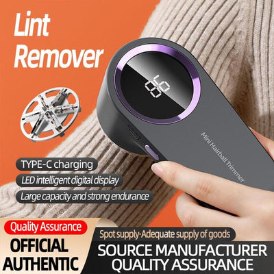 USB Rechargeable Electric Lint Remover – Portable Handheld Fabric Shaver with LED Display for Clothes, Bedding & Furniture