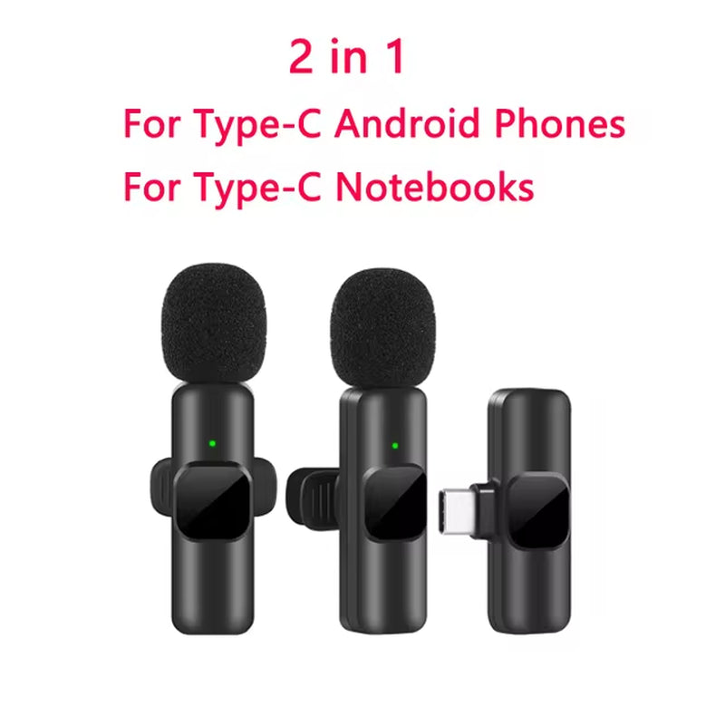 Wireless Lavalier Microphone – Mini Portable Mic for iPhone & Android, Noise Reduction Mic for Video Recording, Live Streaming, Gaming, and Vlogging