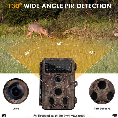 Hunting Trail Camera – 4K 48MP Motion Activated Cam with Night Vision & Waterproof Design