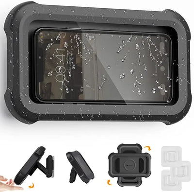 Waterproof Shower Phone Holder – 480° Rotation, Adjustable Angle, Wall-Mounted Case for Bathroom & Kitchen (Fits Up to 6.8")