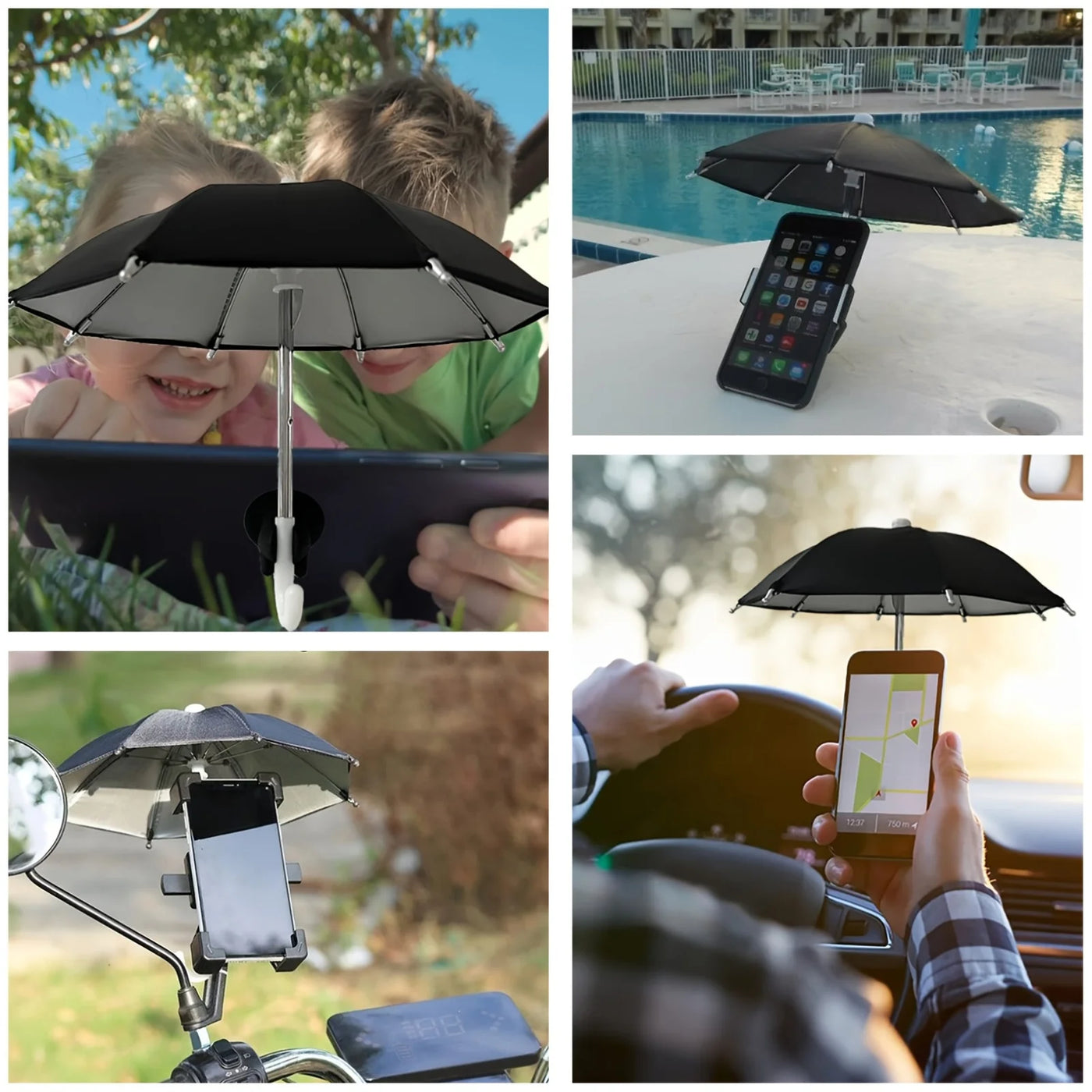 Mini Umbrella Phone Stand – Waterproof Holder for Outdoor Use