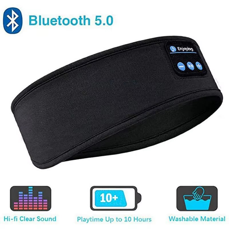 Bluetooth Sleep Headphones – Headband with Music & Eye Mask for Comfort