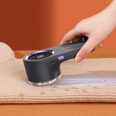 USB Rechargeable Electric Lint Remover – Portable Handheld Fabric Shaver with LED Display for Clothes, Bedding & Furniture