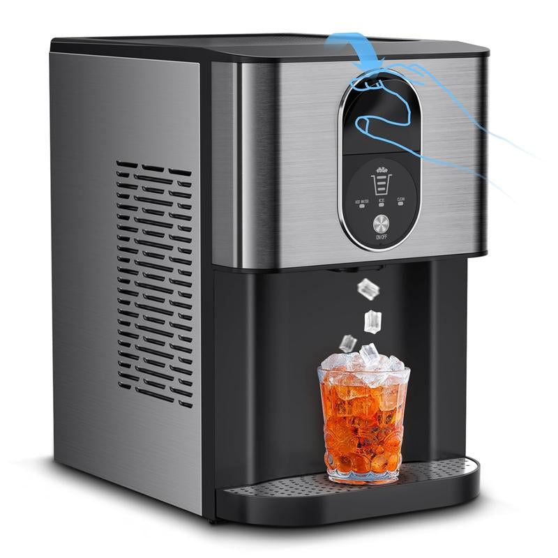 Countertop Nugget Ice Maker – COWSAR 44Lbs/24H with Fast Ice & Auto Dispense