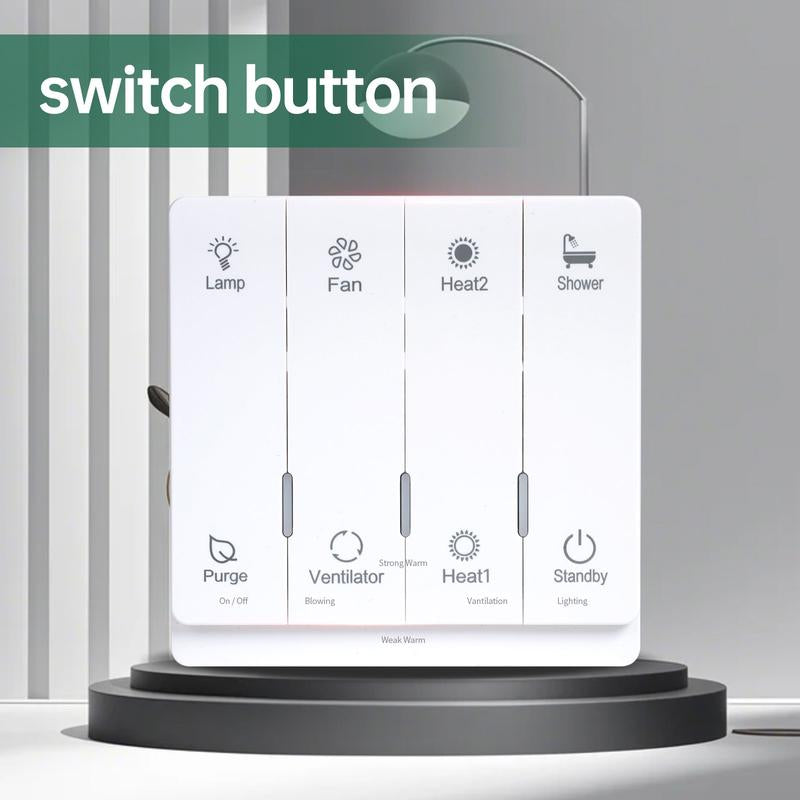 4-in-1 Bathroom Exhaust Fan – Light, Heater, Ventilation & Remote Control (1700W)