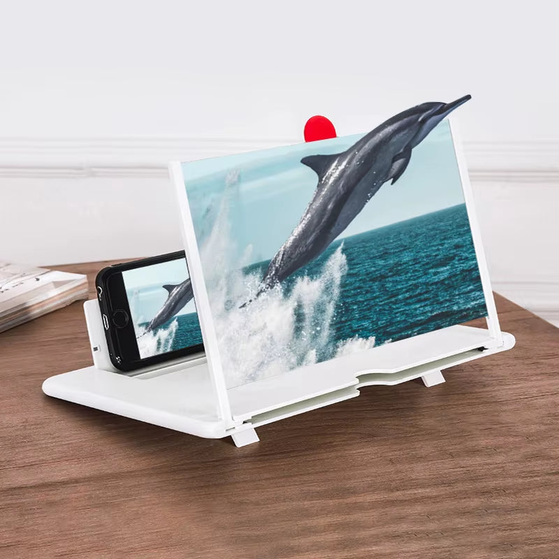 CHE15 12–16 Inch Phone Screen Magnifier – HD Video Amplifier Stand with Folding Bracket for Movies, Gaming & Desktop Viewing