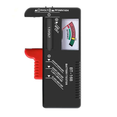 Digital Battery Tester with LCD Display – Universal Battery Capacity Checker for AA, AAA, 9V, 1.5V, and Button Coin Cell Batteries