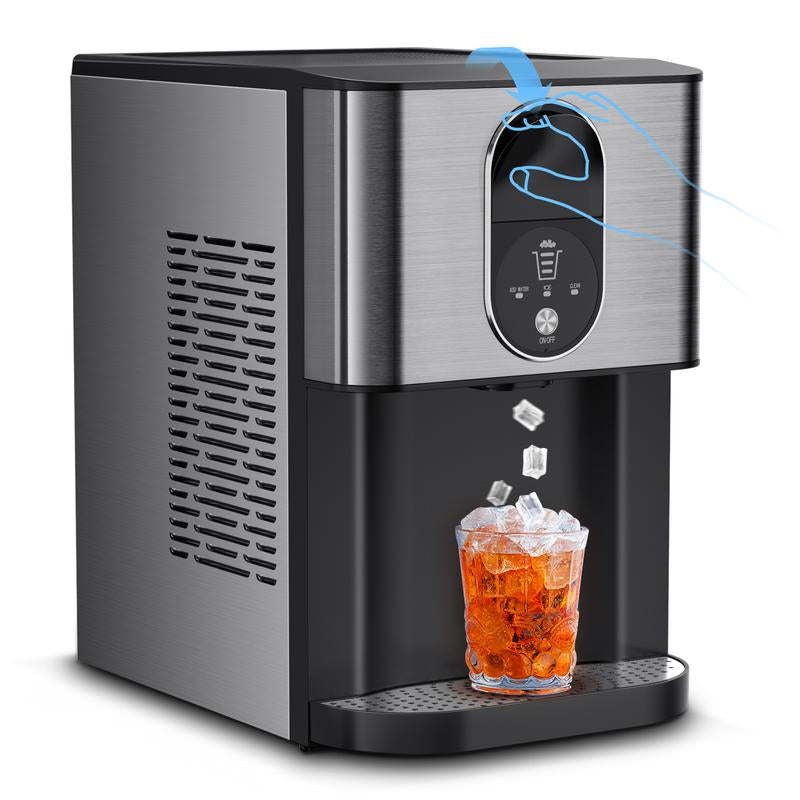Countertop Nugget Ice Maker – COWSAR 44Lbs/24H with Fast Ice & Auto Dispense