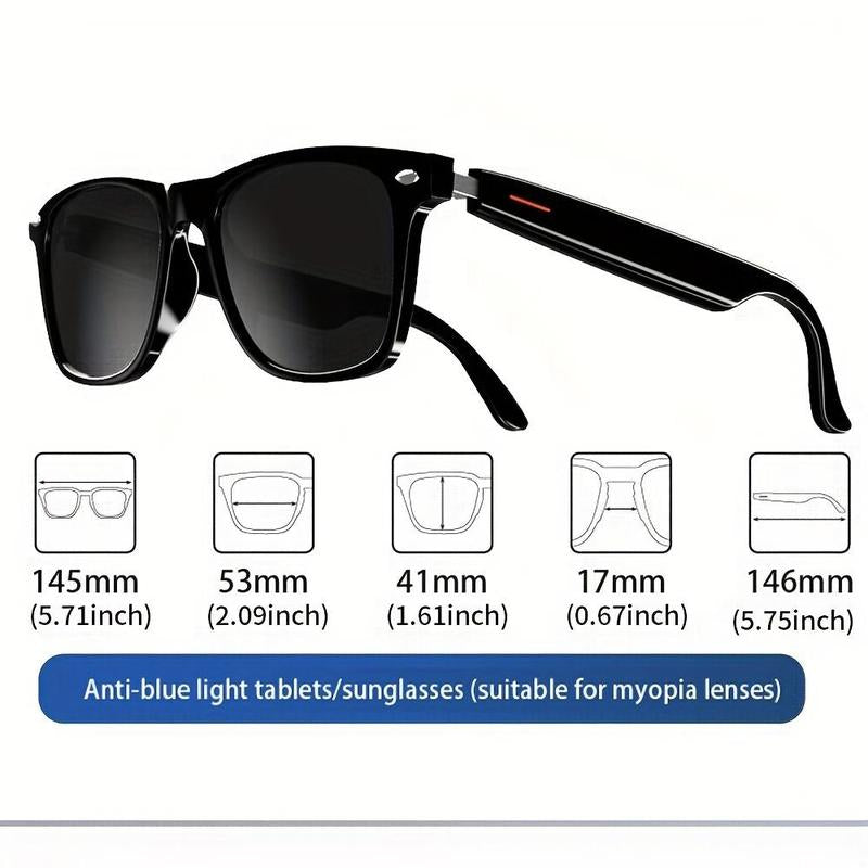 SENBONO Smart Glasses – Wireless Bluetooth Audio, Anti-Blue Light Lenses, Built-in Mic, Smart Sports Glasses for Everyday Use