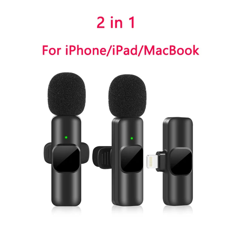 Wireless Lavalier Microphone – Mini Portable Mic for iPhone & Android, Noise Reduction Mic for Video Recording, Live Streaming, Gaming, and Vlogging