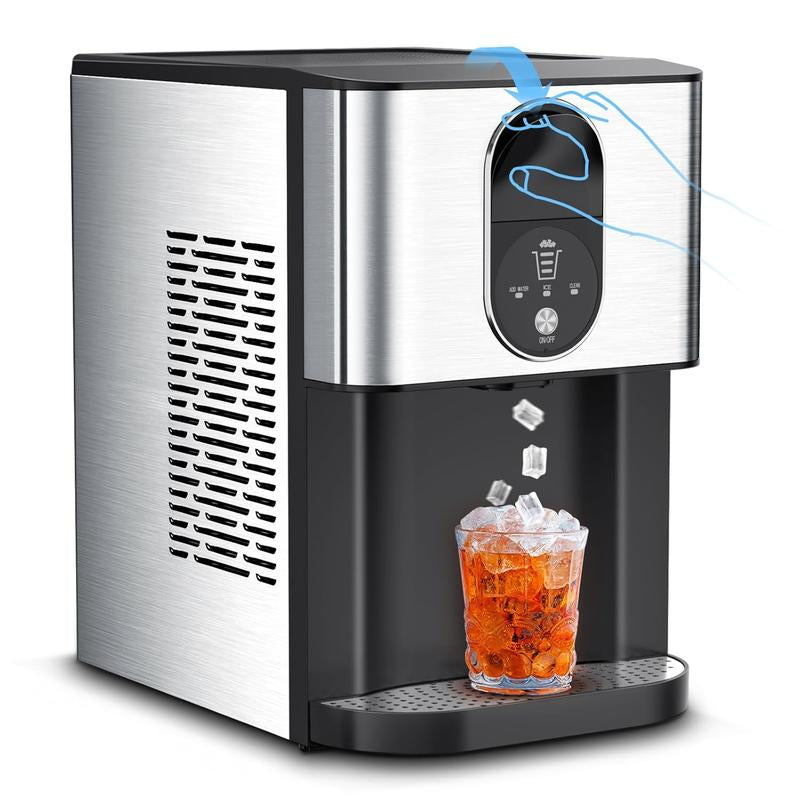 Countertop Nugget Ice Maker – COWSAR 44Lbs/24H with Fast Ice & Auto Dispense