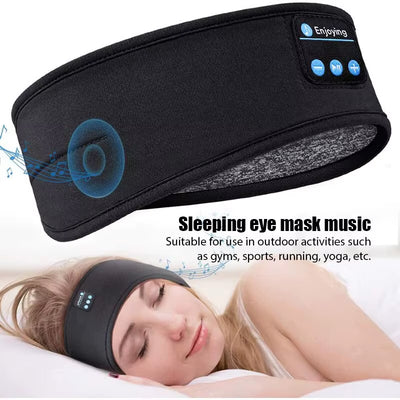 Bluetooth Sleep Headphones – Headband with Music & Eye Mask for Comfort