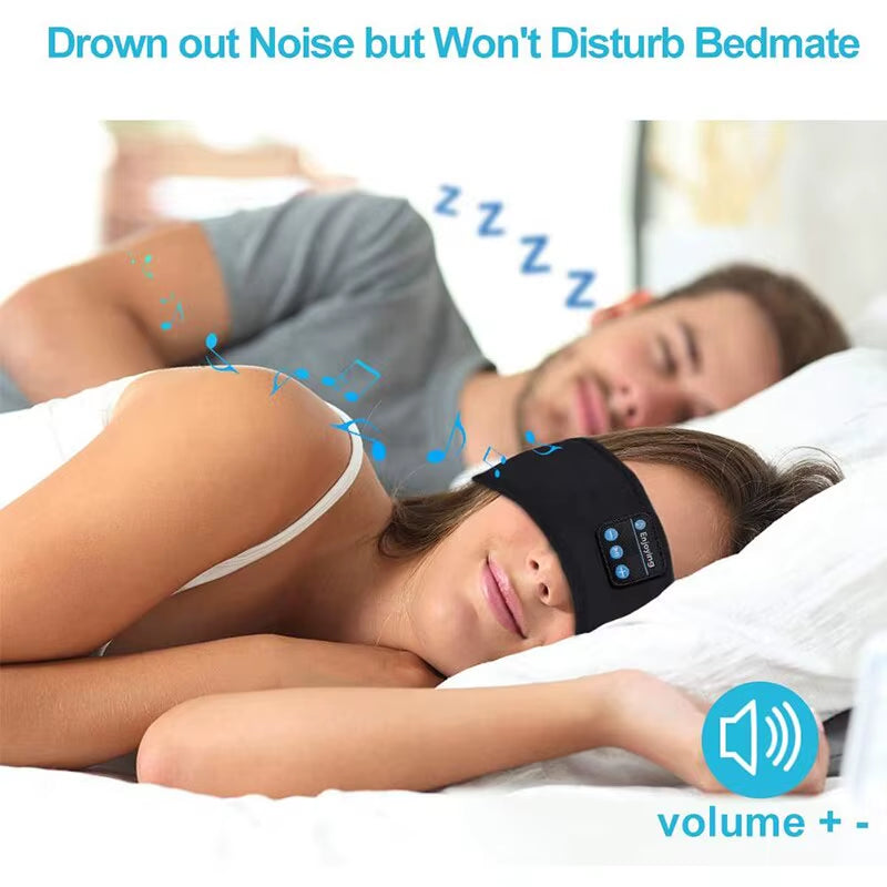 Bluetooth Sleep Headphones – Headband with Music & Eye Mask for Comfort