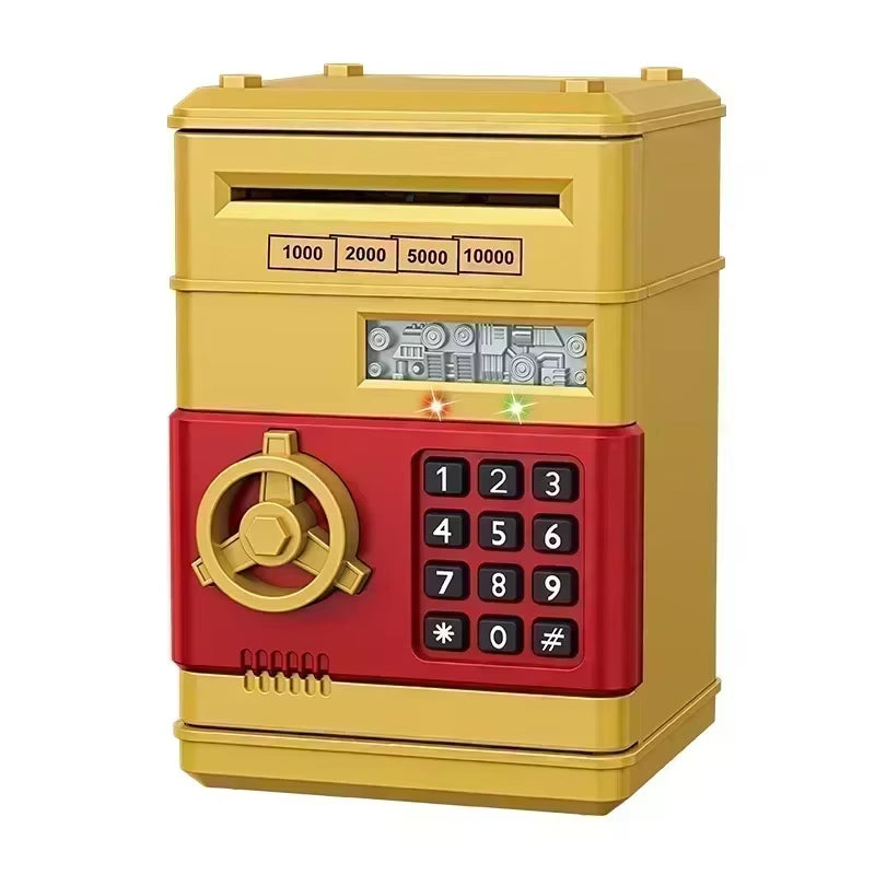 Electronic Piggy Bank for Kids – Mini ATM Money Box with Password Lock, Coin Slot & Cash Slot, Digital Safe Savings Bank for Boys & Girls