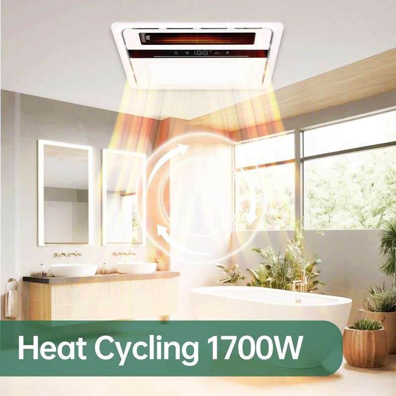 4-in-1 Bathroom Exhaust Fan – Light, Heater, Ventilation & Remote Control (1700W)